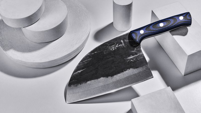 Samura Mad Bull Serbian Chef's Knife 180 mm, Black & Blue Handle