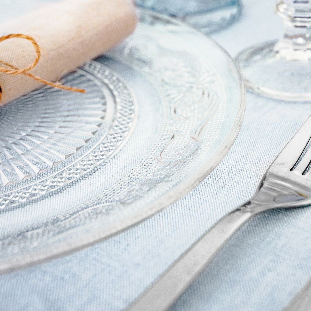 Tela de mesa azul