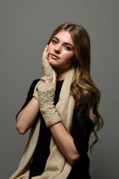 Guantes sin dedos de cachemir "Anou"