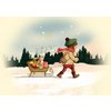 Ansichtkaart Delivering Presents