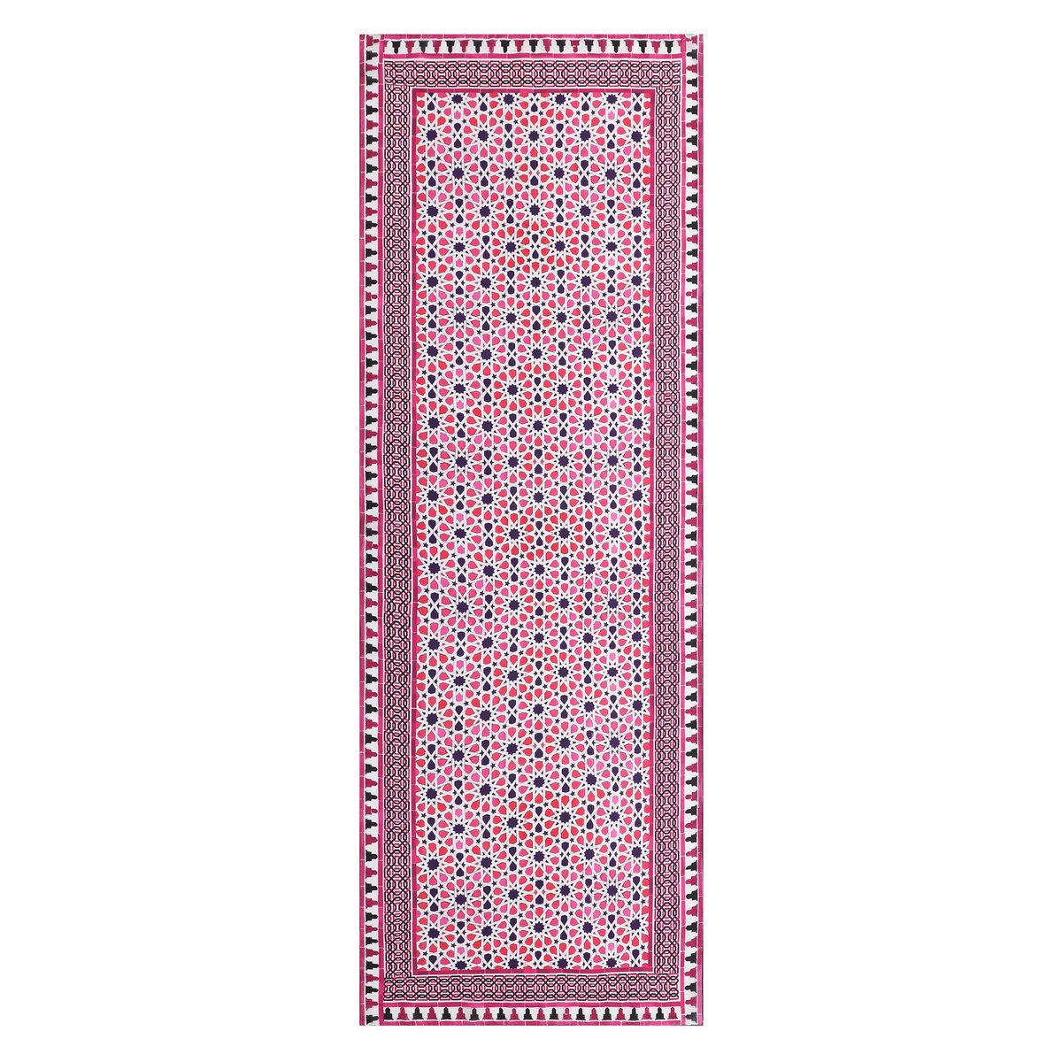 Pink Islamic Art Silk Scarf Partal