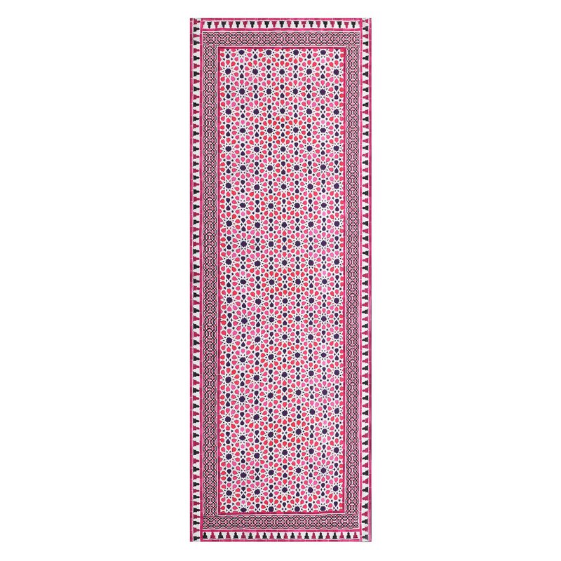 Pink Islamic Art Silk Scarf Partal
