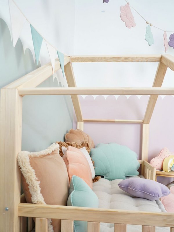 Velvet Wolkenkussen voor babykamer "Paars"