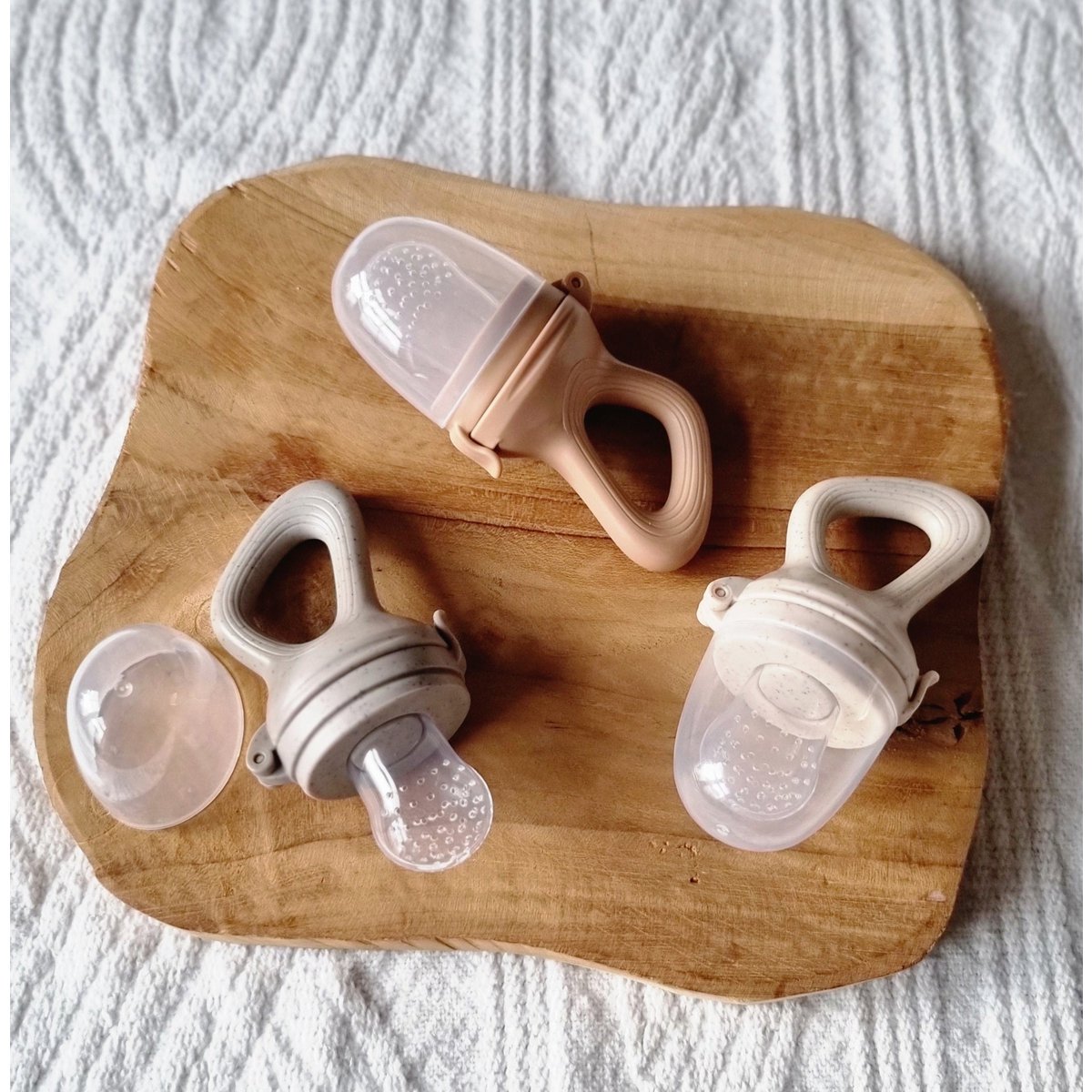 Fruit Feeder Pacifier - Beige Dotted