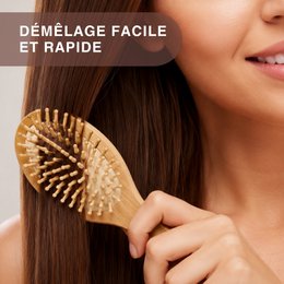 Wooden Hairbrush - Detangling, Anti-Static and Eco-Friendly - 109 Soft Pins on Cushion for Pleasant Brushing with Massaging Effect