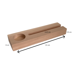 Wooden tile holder for tea light