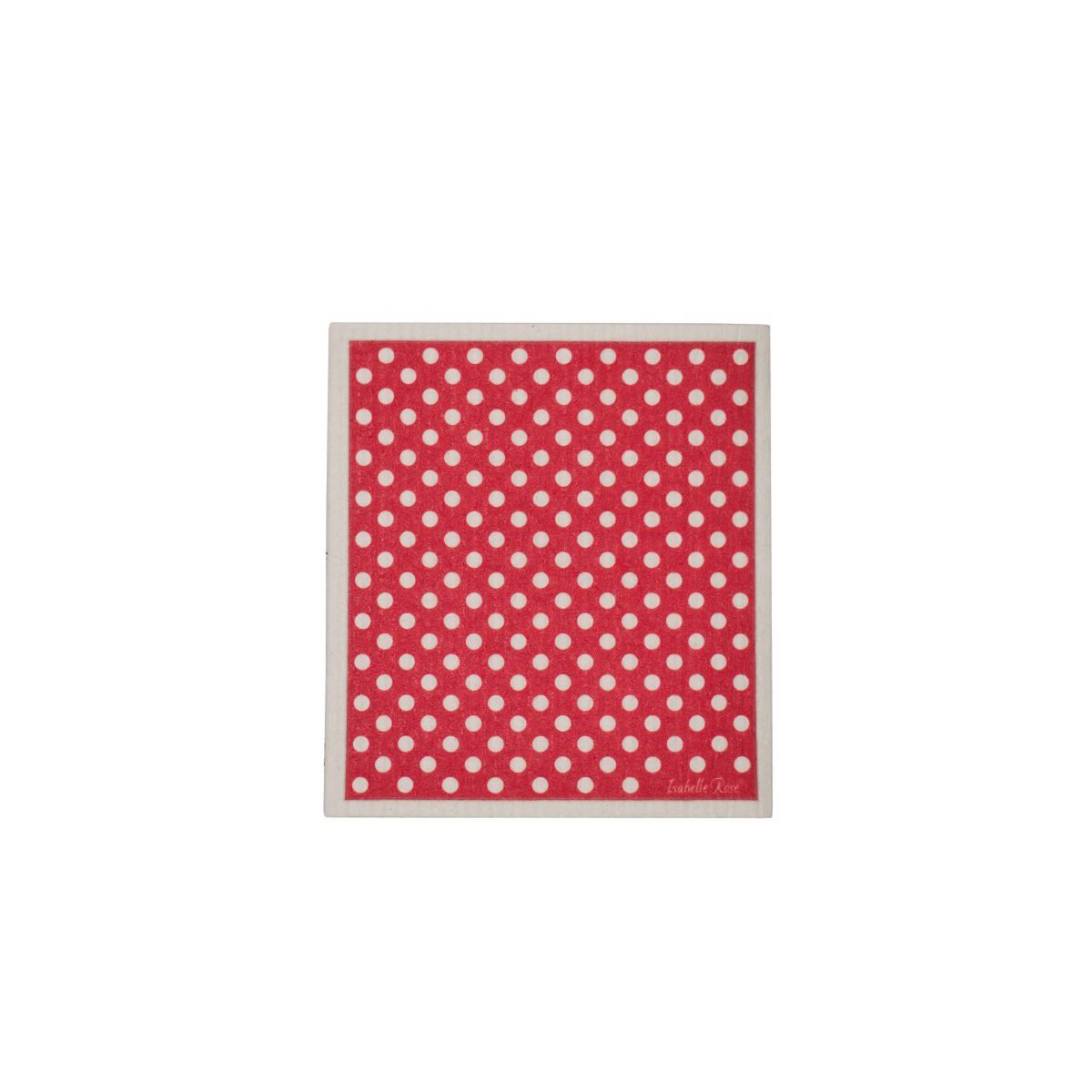Strofinaccio Pois rosso 17x20 cm Isabelle Rose