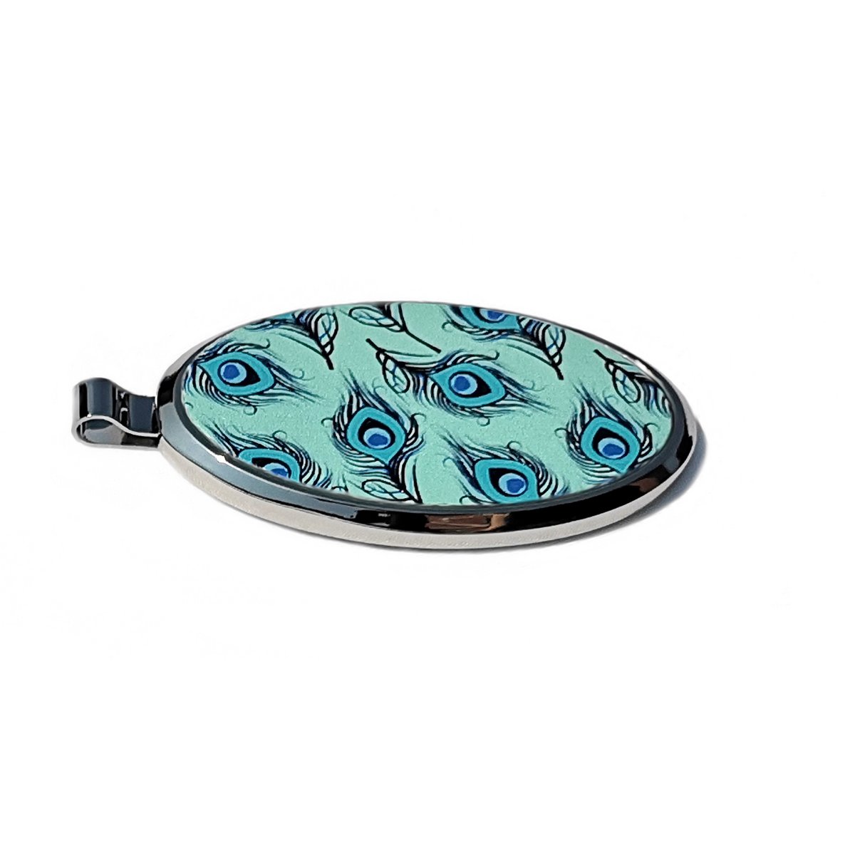 Plumes de paon : porte-clés et téléphone magnétique de créateur, pour sac à main, voiture, maison