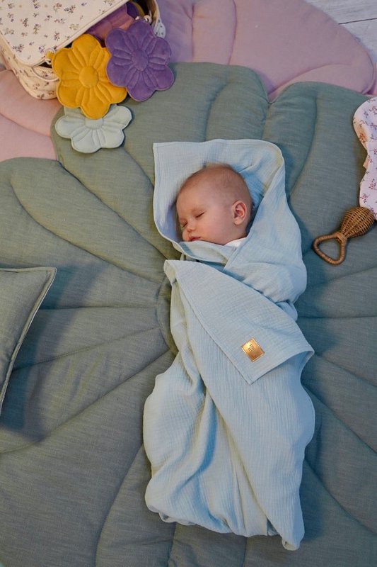 Musselin Baby Wickeldecke "Mint"