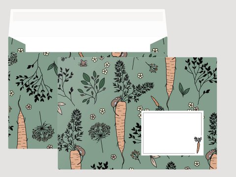 Envelop 04 Muis met wortel (set van 10)