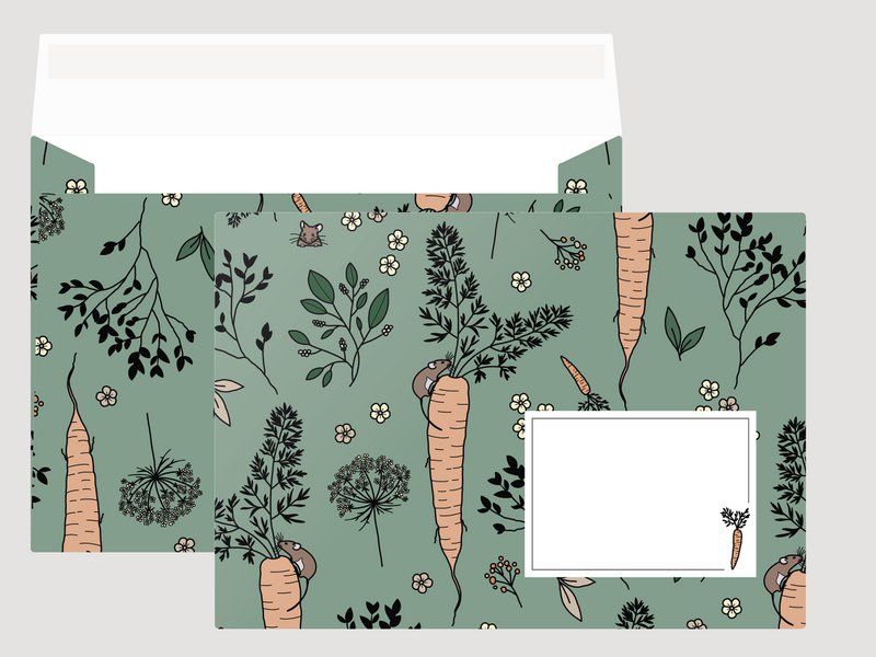 Envelop 04 Muis met wortel (set van 10)