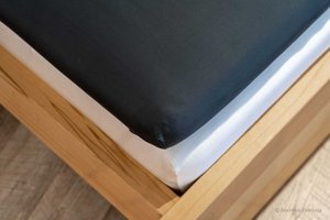 Donkerblauw bamboe Hoeslaken voor Topdekmatras Premium – 400TC Tanboocel – 100% bamboe – Space Blue