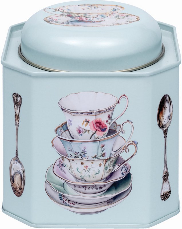 Tazas de té de hojalata vintage