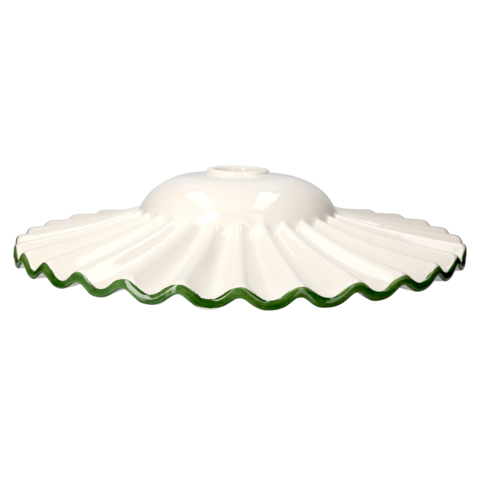 Green handkerchief pendant chandelier d 39 cm with ceramic chain