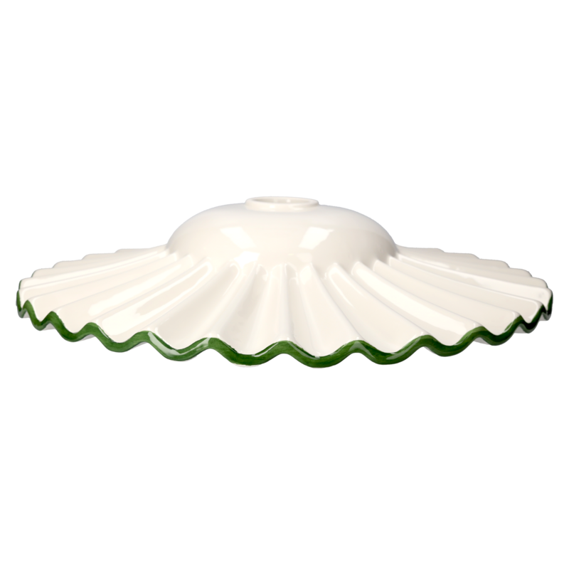 Green handkerchief pendant chandelier d 39 cm with ceramic chain