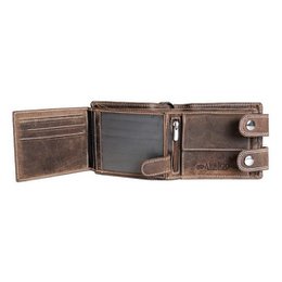 Wallet men's cognac with chain - stylish and practical wallet of real leather, suitable for men and women.