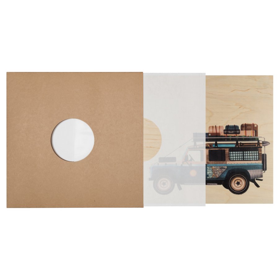 Poster 33T/12 inch in hout p.travel 4x4