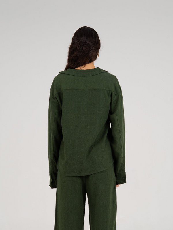 Grinch Green Linen Shirt