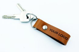 Custom leather key fobs with your logo engraved