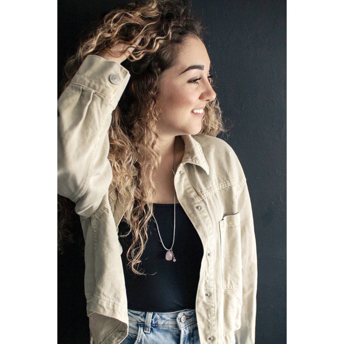 Collar de piedras preciosas – CUARZO ROSA