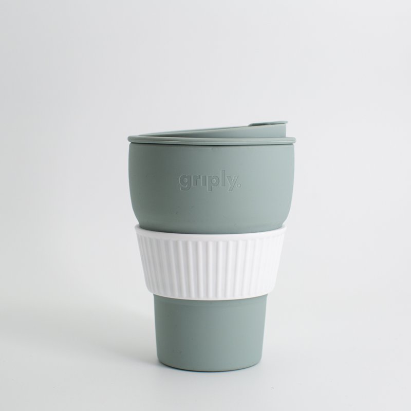 Håndtag sammenfoldelig kaffekop - Grå - 470 ML
