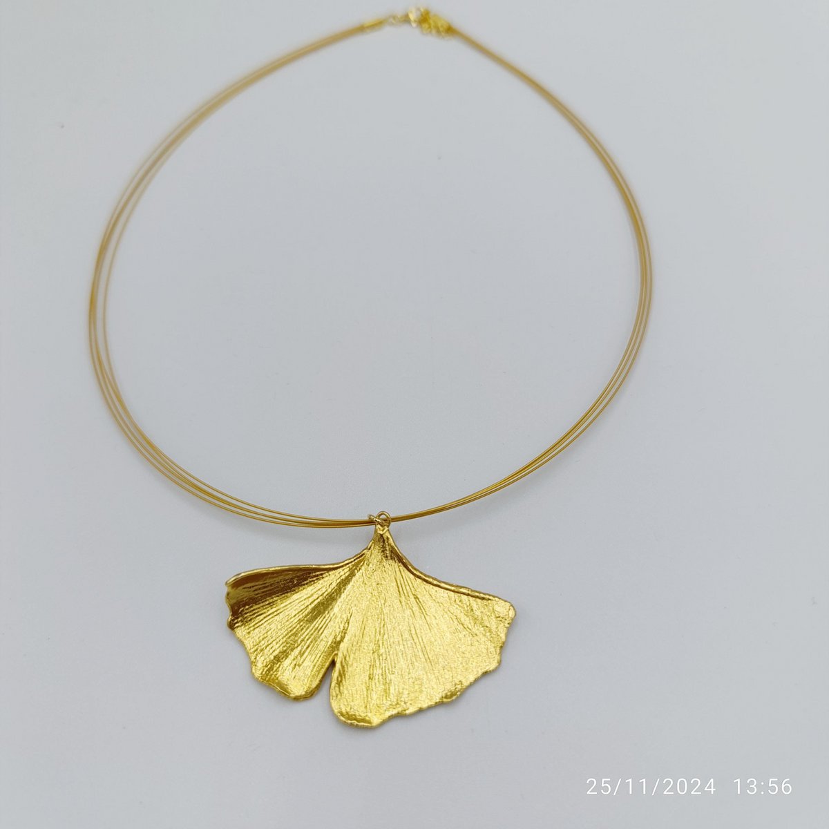 Echte Ginkgo-Biloba-Blatt-Halskette, handgefertigter Naturschmuck, Bio-Wald-Anhänger, Geschenk für Langlebigkeit und Erfolg, Sterling Silber 925