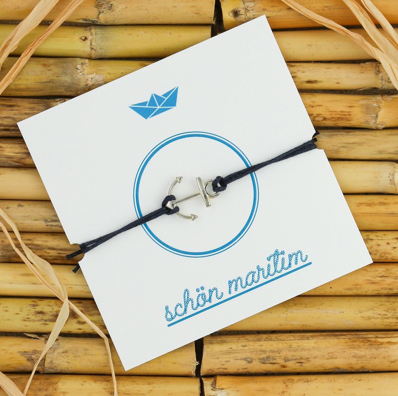 Maritimes Armband Anker Kompass Schiffchen