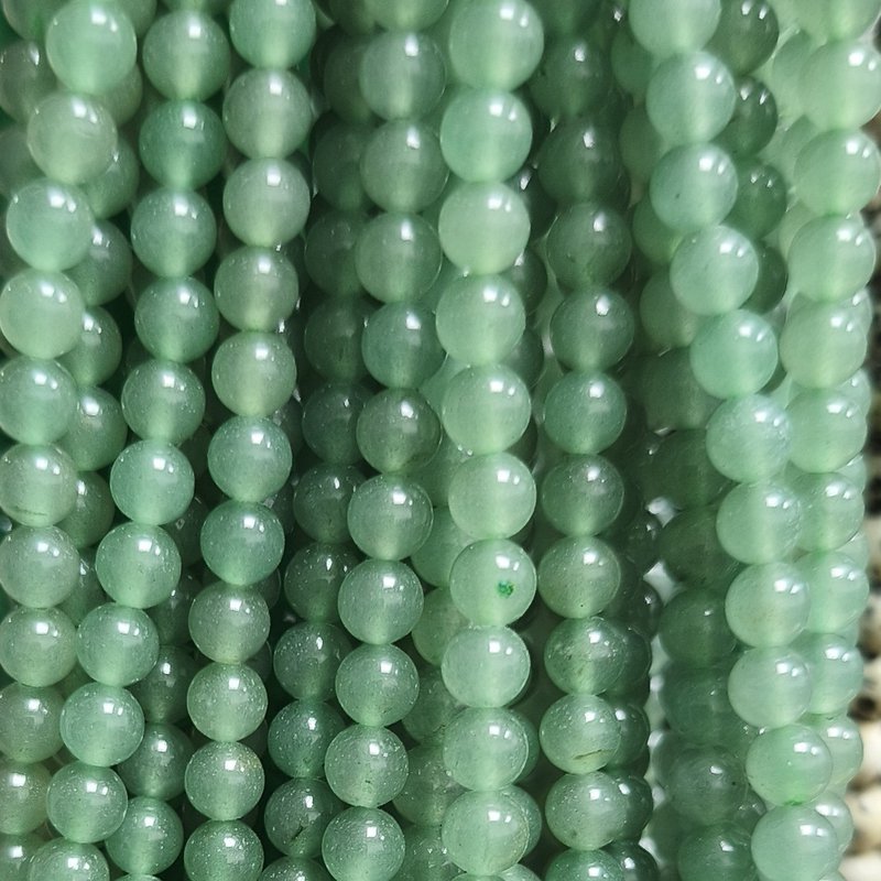 Rij parels - Groene Aventurijn (6 mm)