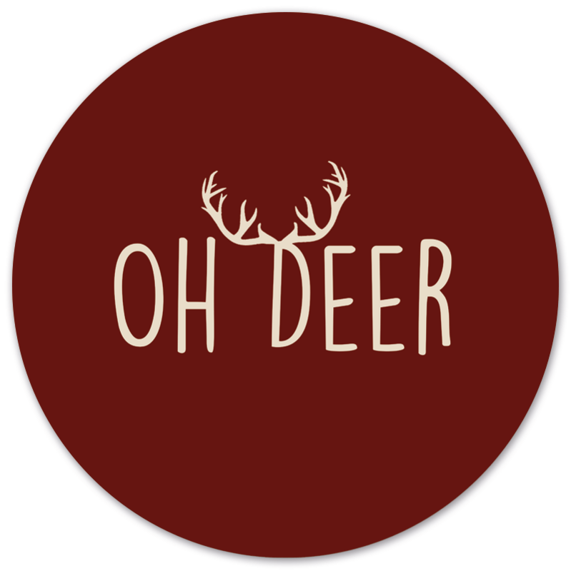 Muurcirkel oh deer rood