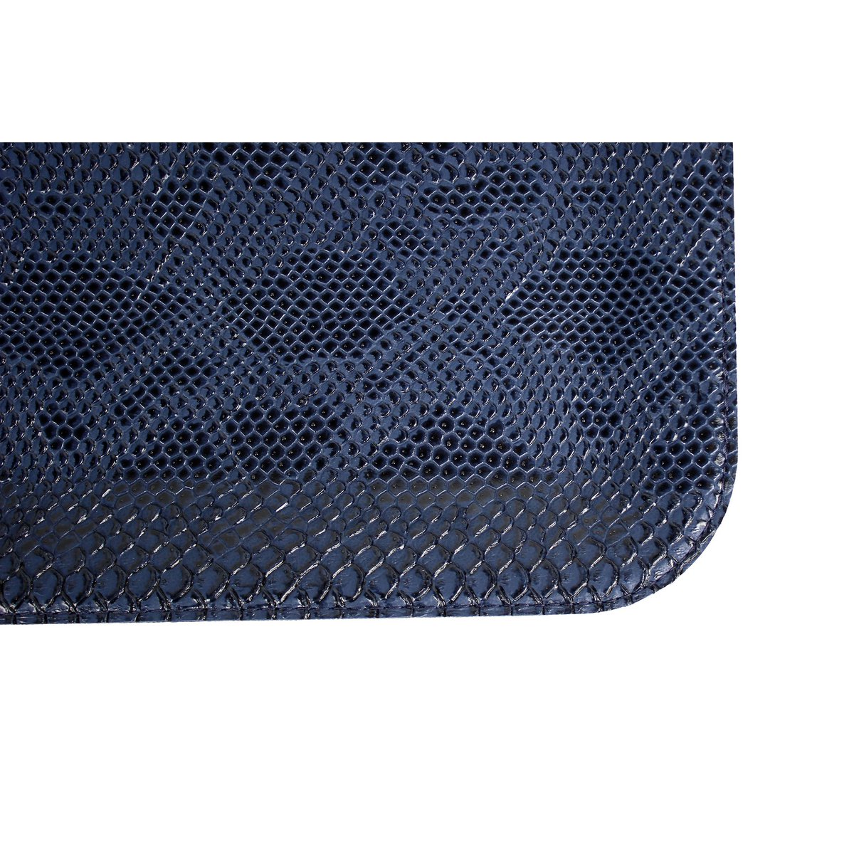 Dienblad plat klein kunstleer reptiel donkerblauw