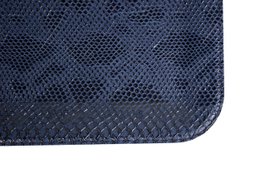 Dienblad plat klein kunstleer reptiel donkerblauw