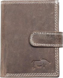 Chanthohoder impara il supporto per carta di credito RFID in pelle anti -skim con zip vintage
