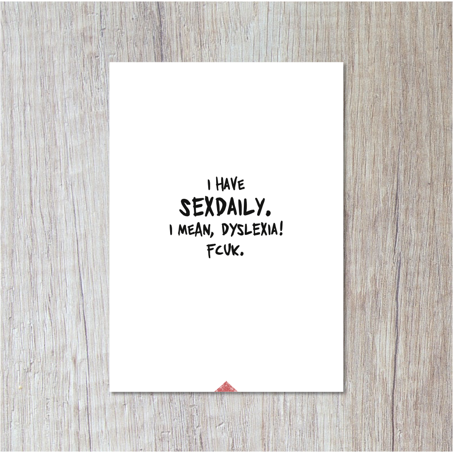Postcard | I have sex daily