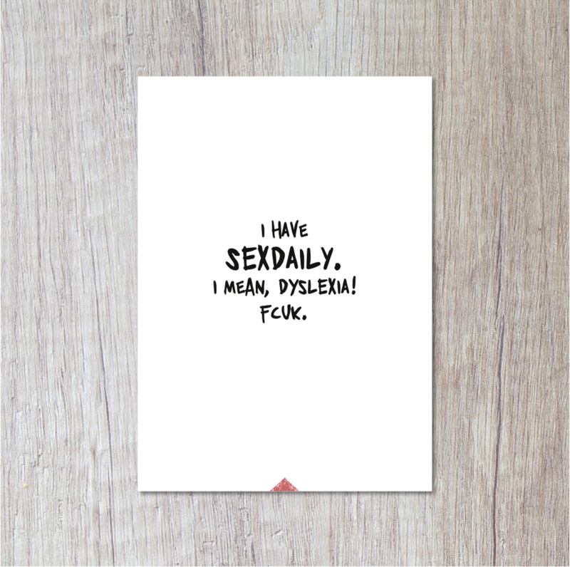 Postcard | I have sex daily