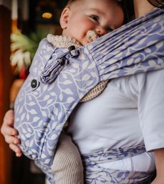 Bæresele wrap & go baby - blomstret - lilla