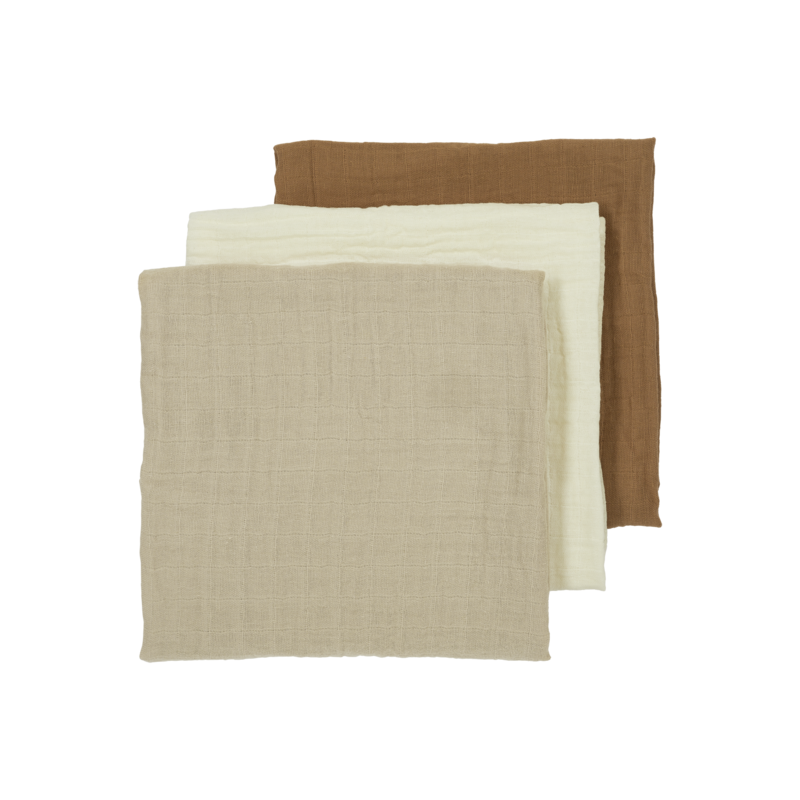 Offwhite/Sand/Toffee 70x70cm - 3-pack
