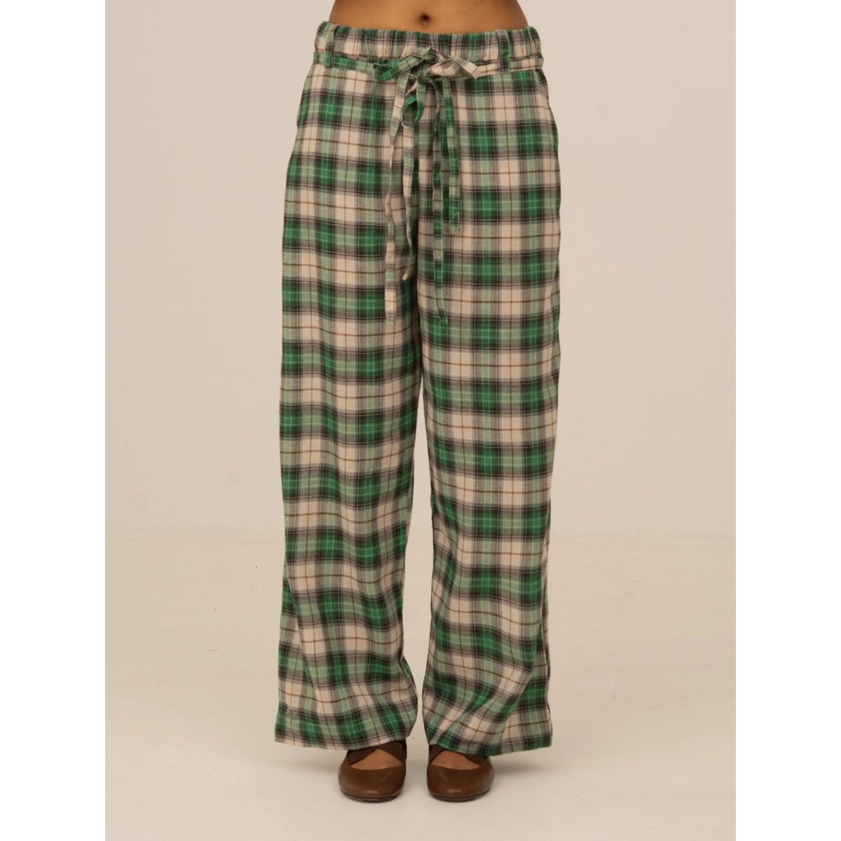 Clover Green Plaid Pants