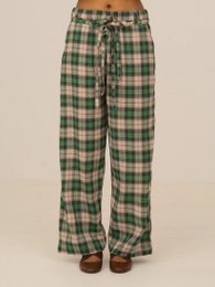 Clover Green Plaid Pants