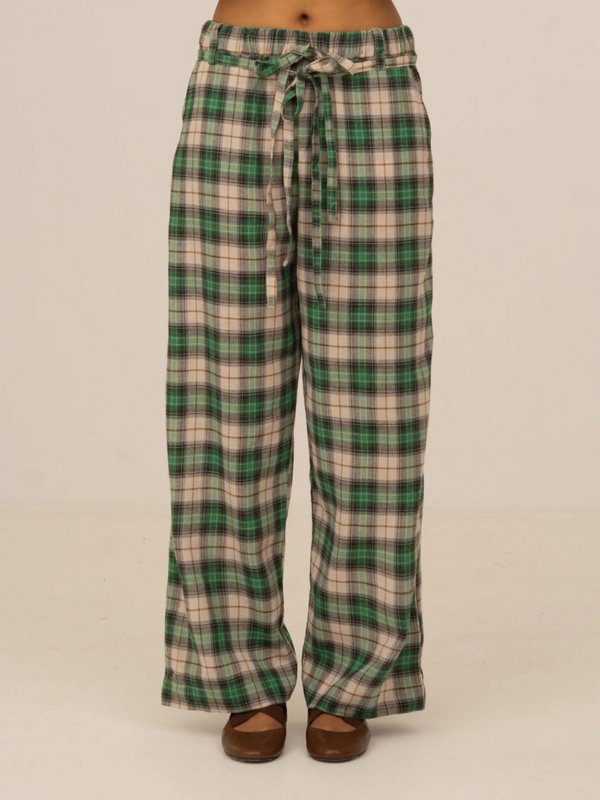 Clover Green Plaid Pants
