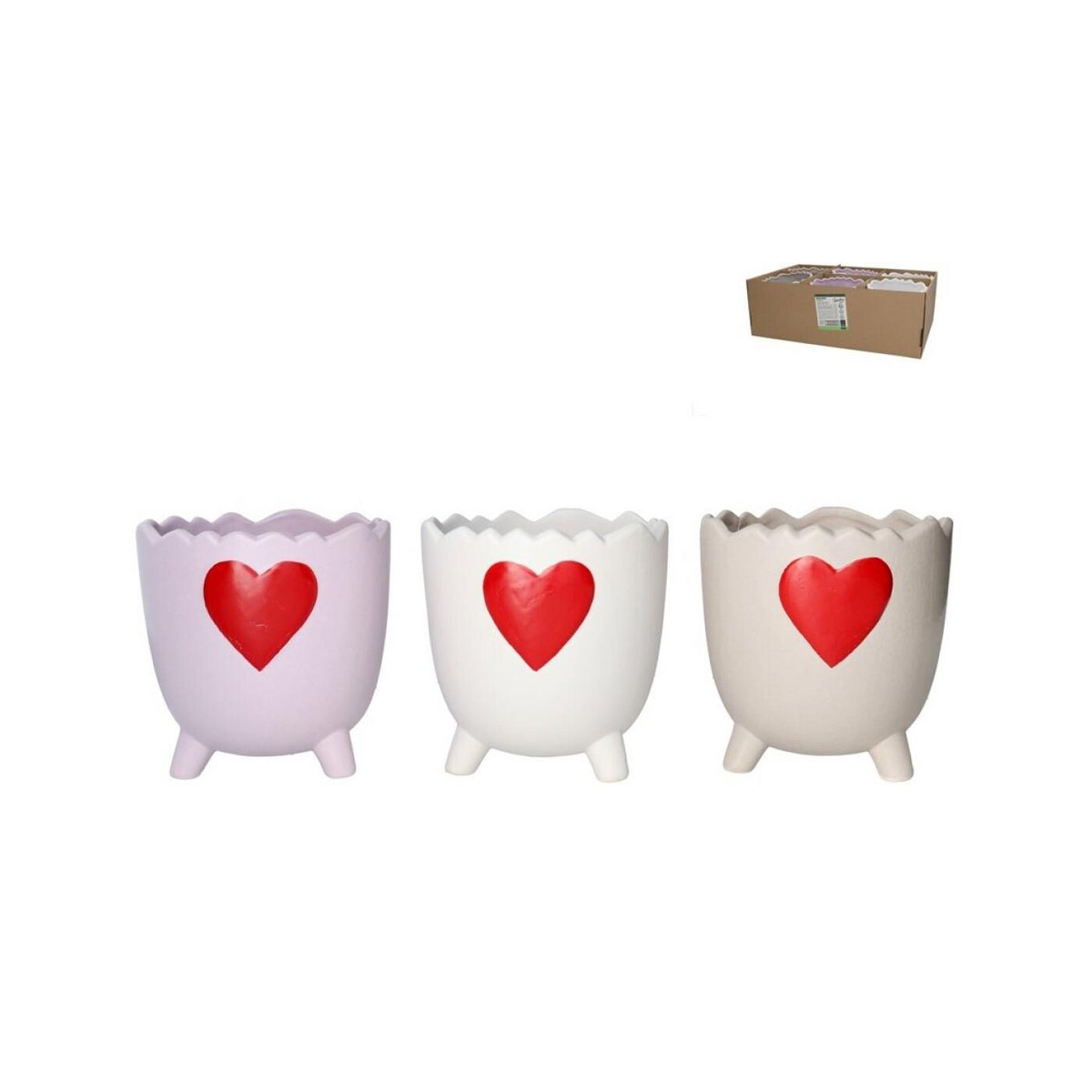 Flowerpot Romeo 3 assorted 15x15x15.5 cm
