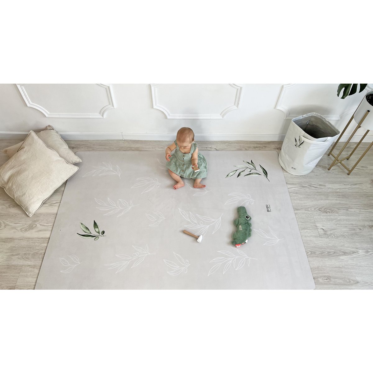 Natuurrubbermat Prime Olive Garden groot
