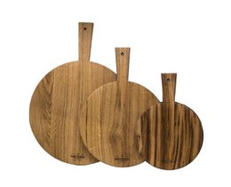Round Wooden Pizza Serving Board
