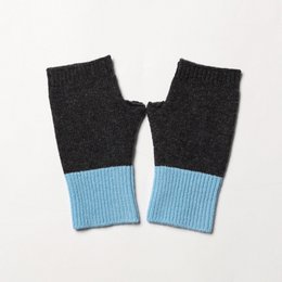 Fingerlose- 100% Cashmere Duo-Color Fingerless Handschuhe