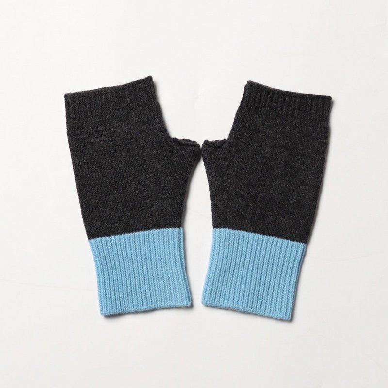 Fingerlose- 100% Cashmere Duo-Color Fingerless Handschuhe