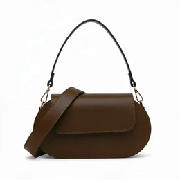 RUBIS | Chocolade Italiaans lederen crossbody en handtas