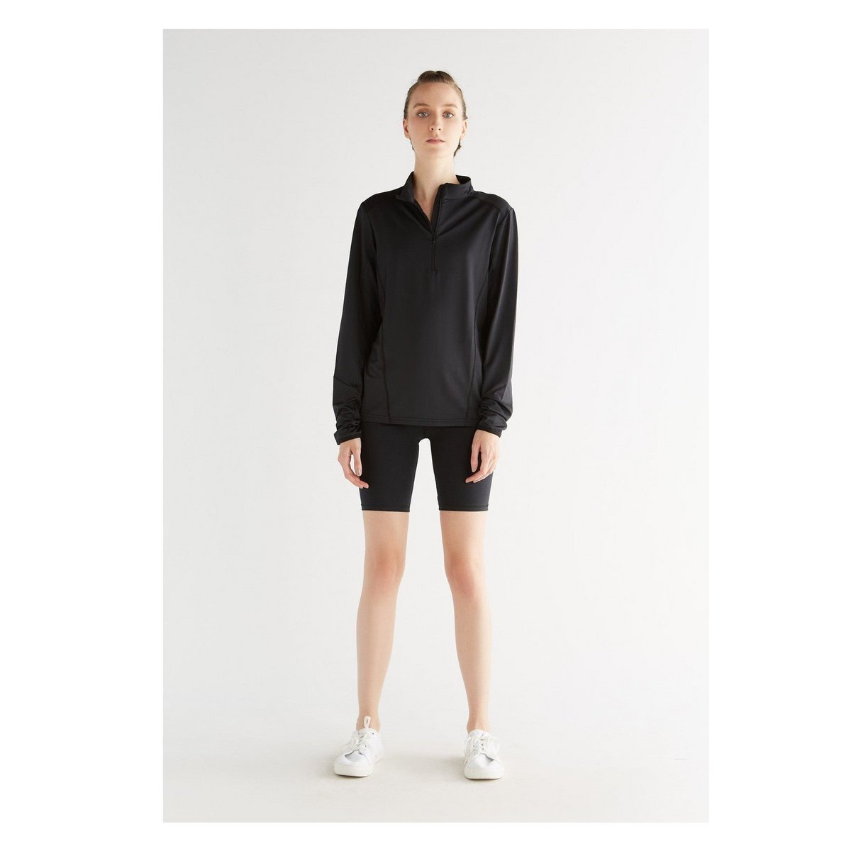 T9010-01 | Unisex troyer met lange mouwen - zwart