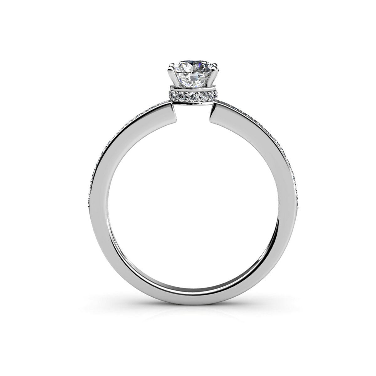 Bague Elise - Argenté et Cristal