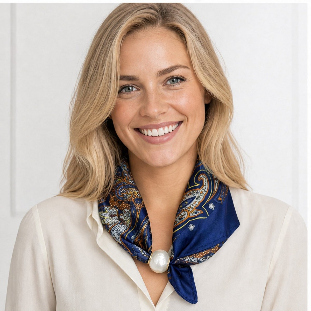 HS Parelsjaal Satijnprint Paisley - Meerdere Prints
