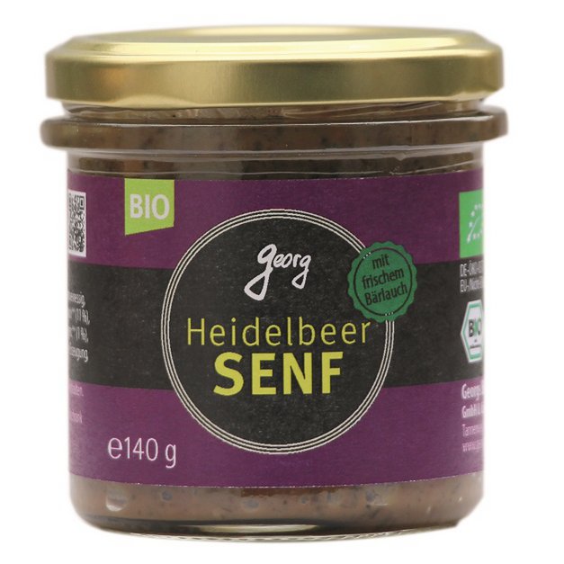 Heidelbeer-Senf mit Bärlauch & Wildheidelbeeren