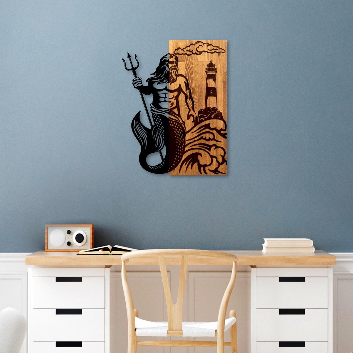 MA-467 Painting da parete in metallo in legno